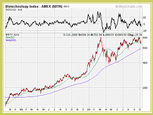 AMEX Biotechnology Index